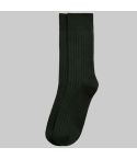 Black Fine Ribbed Socks for Men