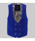 Blue Velvet Low U Waistcoat