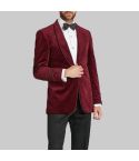 Burgundy Velvet Jacket for Men