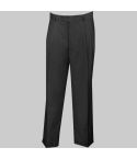 Charcoal Dress Pants Regular Leg Pleated  With Cuffs