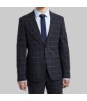Check Stretch Sport Coat Blazer 