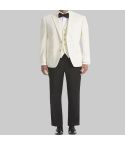 Classic Fit 3 Piece White Suit