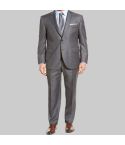 Classic Fit Solid Wool 3 Piece Gray Suit