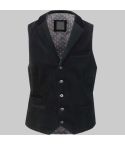 Corduroy Black Collar Waistcoat