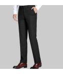 Dress Pants Regular Leg Un-Hemmed Bottoms in Black