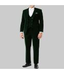 Green Velvet 3 Piece Wedding Suit for Men