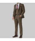 Houndstooth Brown Tweed Suit for Men