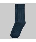 Indigo Fine Ribbed Socks for Men