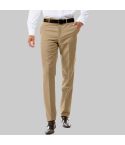 Khaki Dress Pants Regular Leg Flat Front