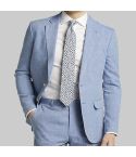 Linen Slim Fit Suit  Light Blue for Men