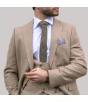 Men Tan Brown Double Breasted Jacket