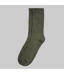 Olive Ribbed Socks for Men