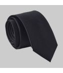 PLAIN BLACK SILK TIE
