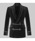 Plain Velvet Black Smoking Jacket