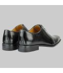 Real Leather Lace up Black Shoes for Men