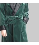 Smoking Jacket Green Velvet Robe for Men