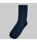 Teal Fine Ribbed Socks for Men