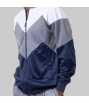 Track Suit Chevron Design in Gray & Navy