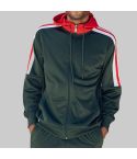 Track Suit With Hood in Hunter Green