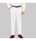 White Dress Pants Regular Leg Flat Front Pants