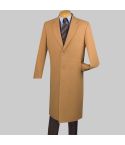 Wool and Cashmere Regular Fit Dress Top Coat  Long in Camel