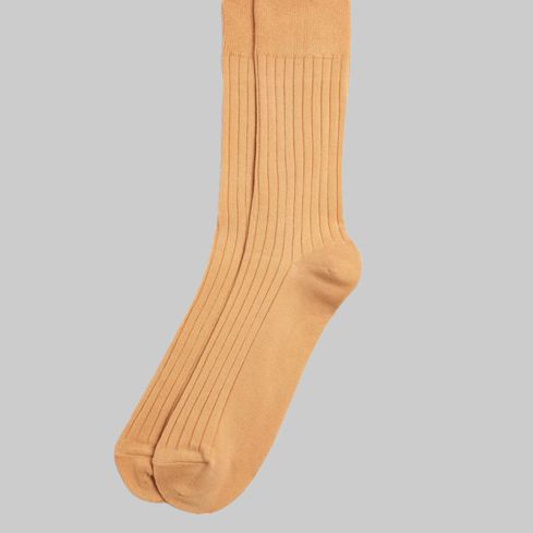 Apricot Fine Ribbed Socks for Men