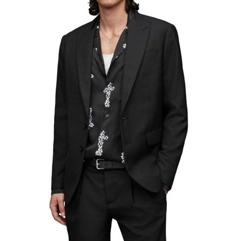 Bane Solid Blazer Black for Men