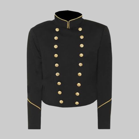 Black Wool Military Jacket