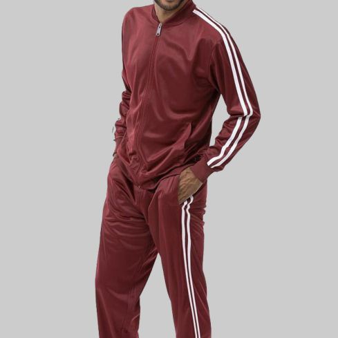 Casual Jogging Set 2 Piece in Burgundy