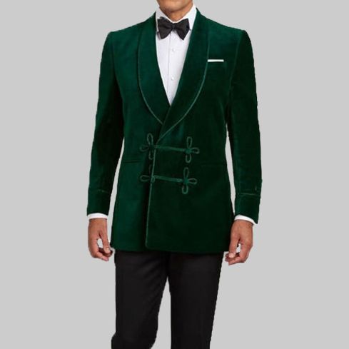 Clasic Green Velvet Jacket for Men