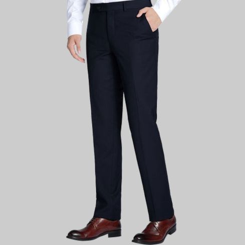 Dress Pants Regular Leg Bottoms in Dark Navy