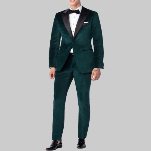 Emerald Velvet Tuxedo Suit for Men