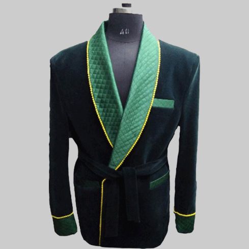 Green Velvet Jacket for Men