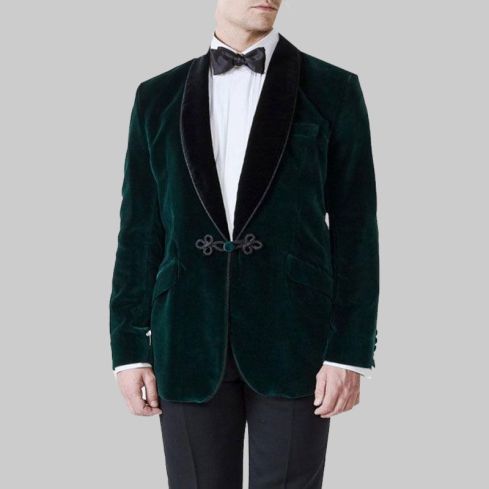 Green Velvet Robe Jacket