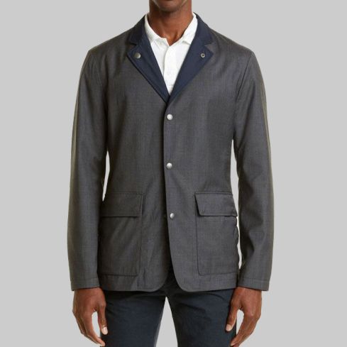 Impeccable Reversible Wool Sport Coat Blazer