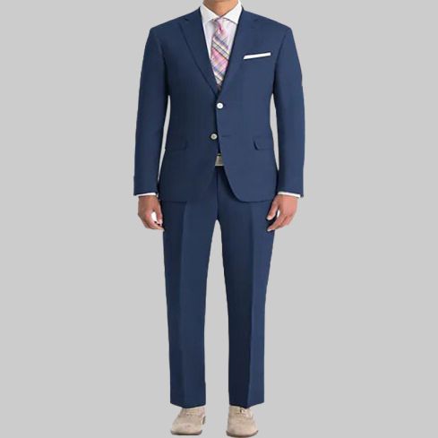 Navy Classic Linen 2 Piece Suit