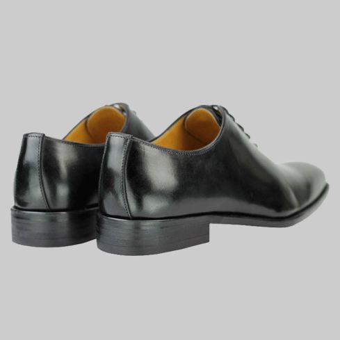 Real Leather Lace up Black Shoes for Men