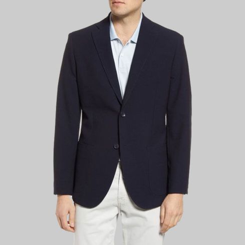 Stretch Seersucker Blazer