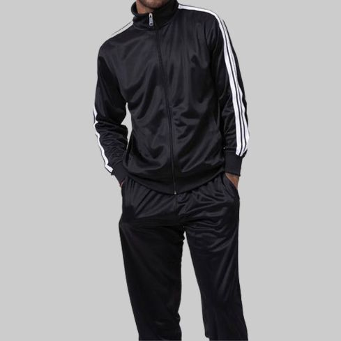 Track Suit 2 Piece in Black for Men