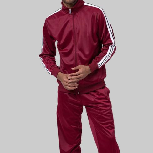 Track Suit 2 Piece in Burgundy