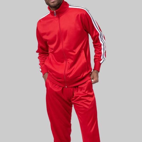 Track Suit 2 Piece in Red for Men