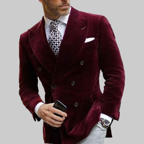 Velvet Dinner Jacket Elegant for Men